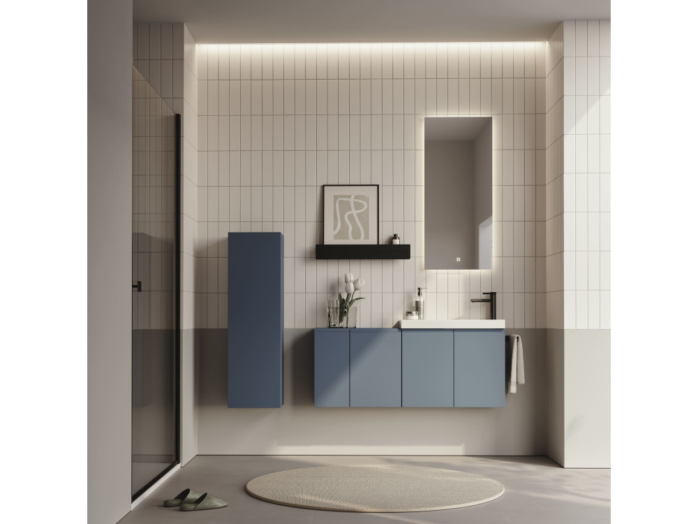Meuble Vasque "Ferla 110" - 110 x 22 x 45 cm - Petrol Blue