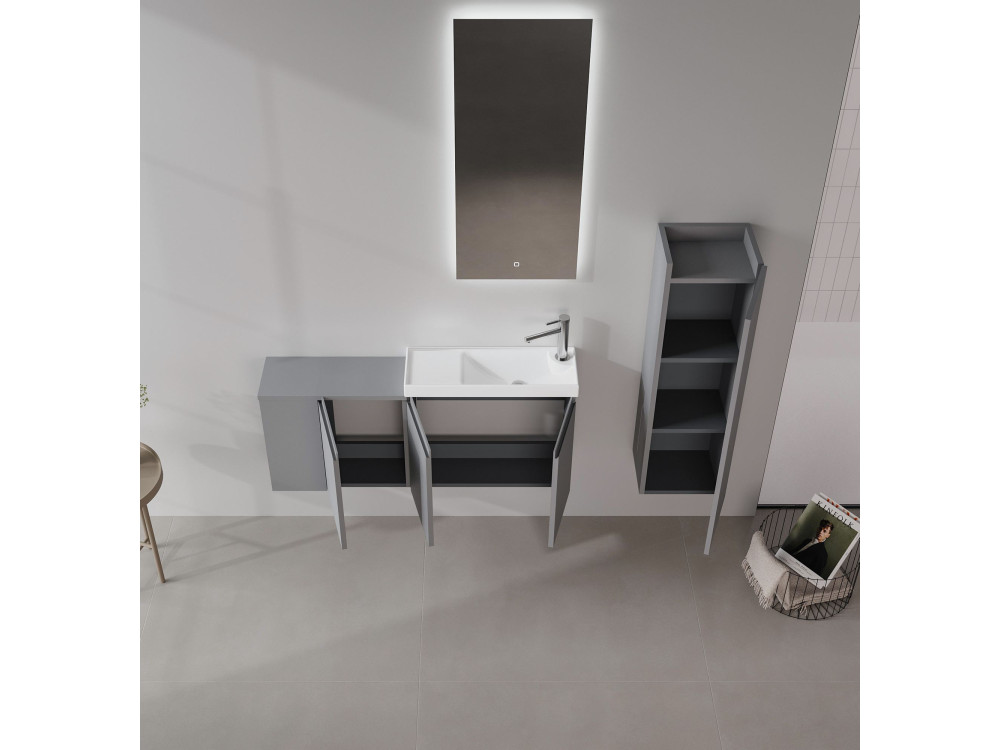 Meuble Vasque "Ferla 110" - 110 x 22 x 45 cm - Matte Grey