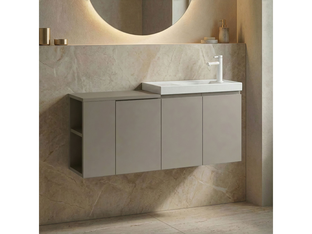 Meuble Vasque "Ferla 110" - 110 x 22 x 45 cm - Matte Mink