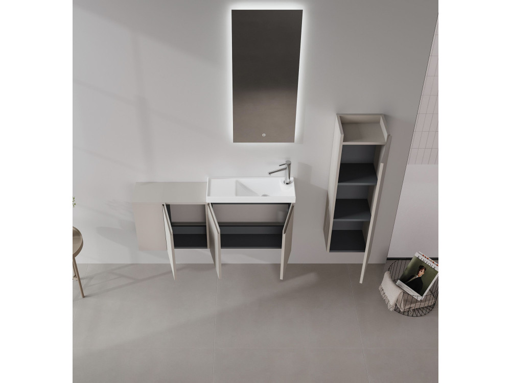 Meuble Vasque "Ferla 110" - 110 x 22 x 45 cm - Matte Mink