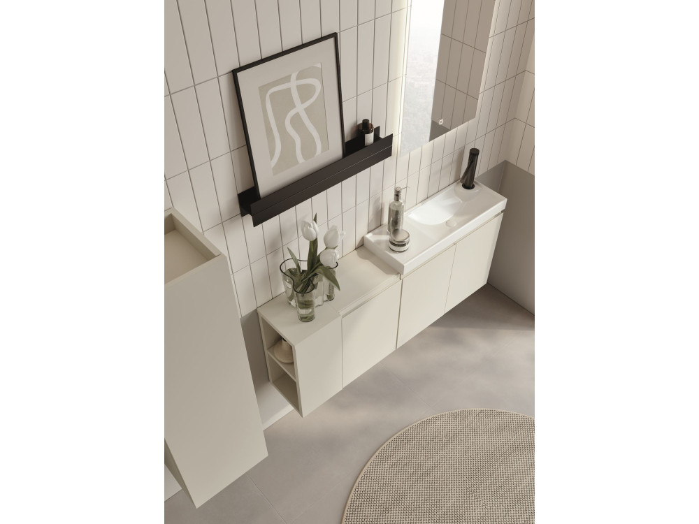 Meuble Vasque "Ferla 110" - 110 x 22 x 45 cm - Matte Cashmere