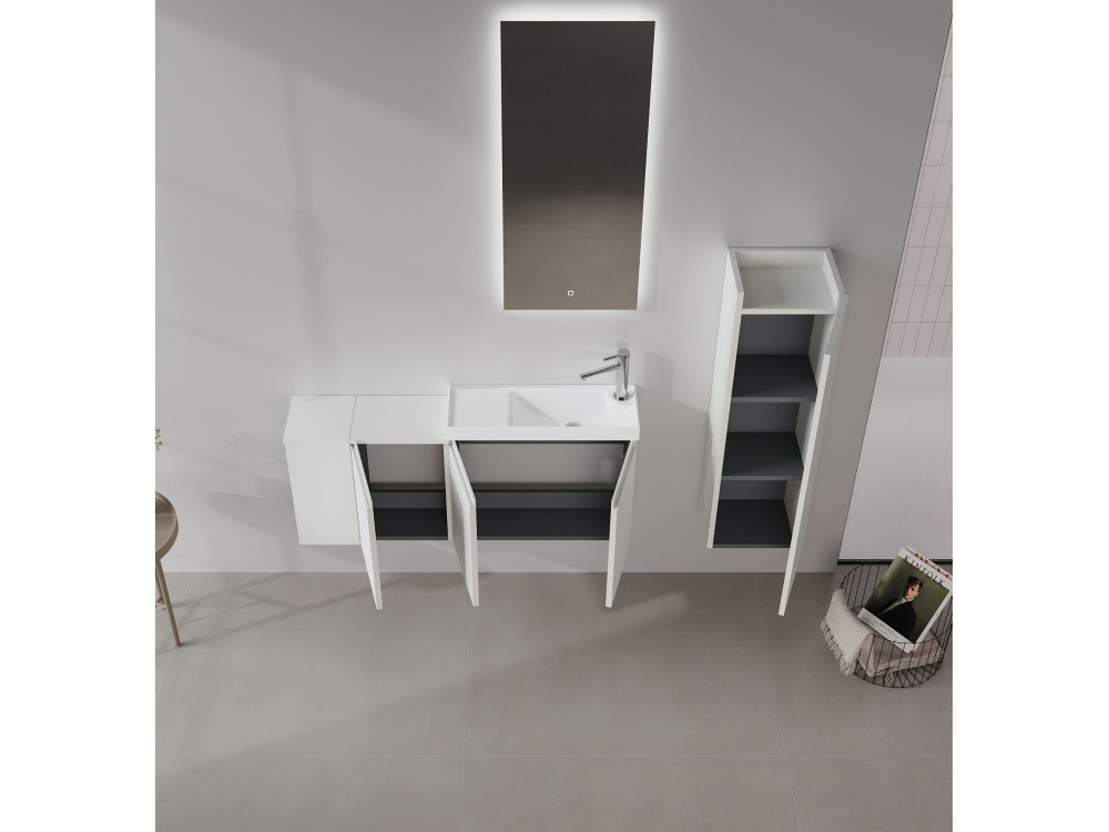 Meuble Vasque "Ferla 110" - 110 x 22 x 45 cm - Matte Cashmere