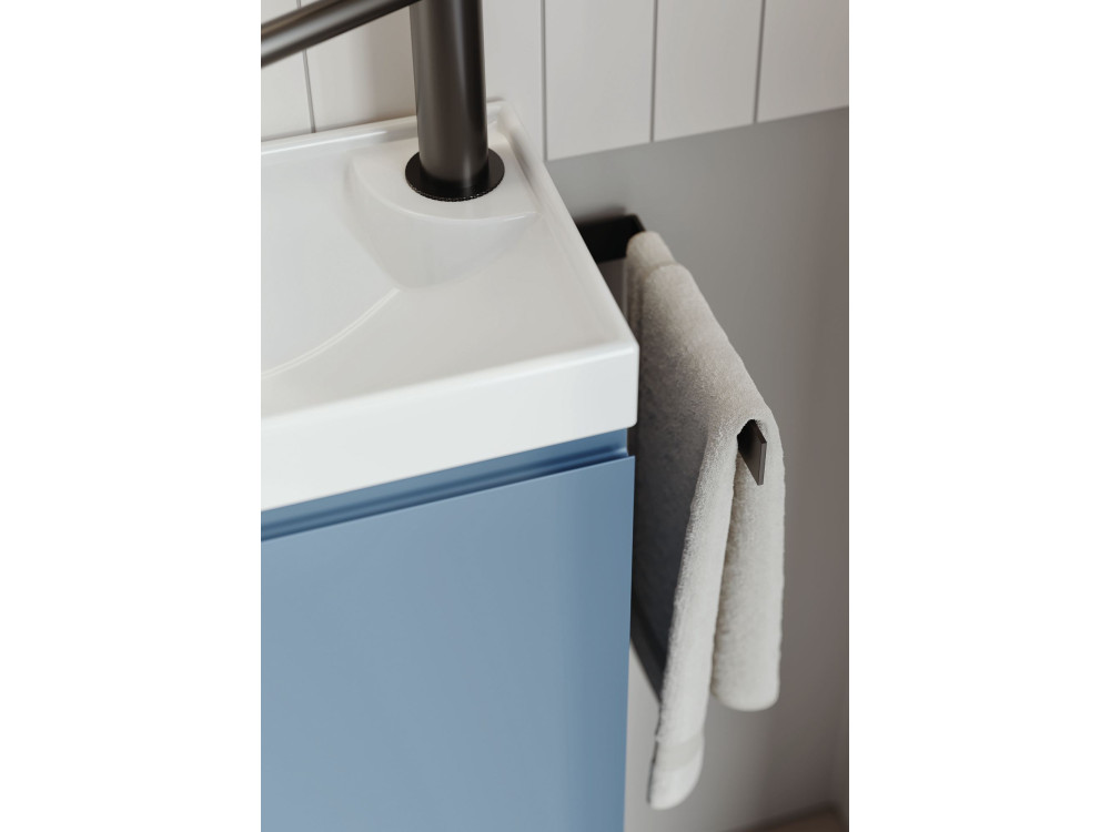 Ensemble Meuble Vasque avec Miroir (2 Pièces) "Ferla 110" - 110 x 22 x 45 cm - Matte Blue