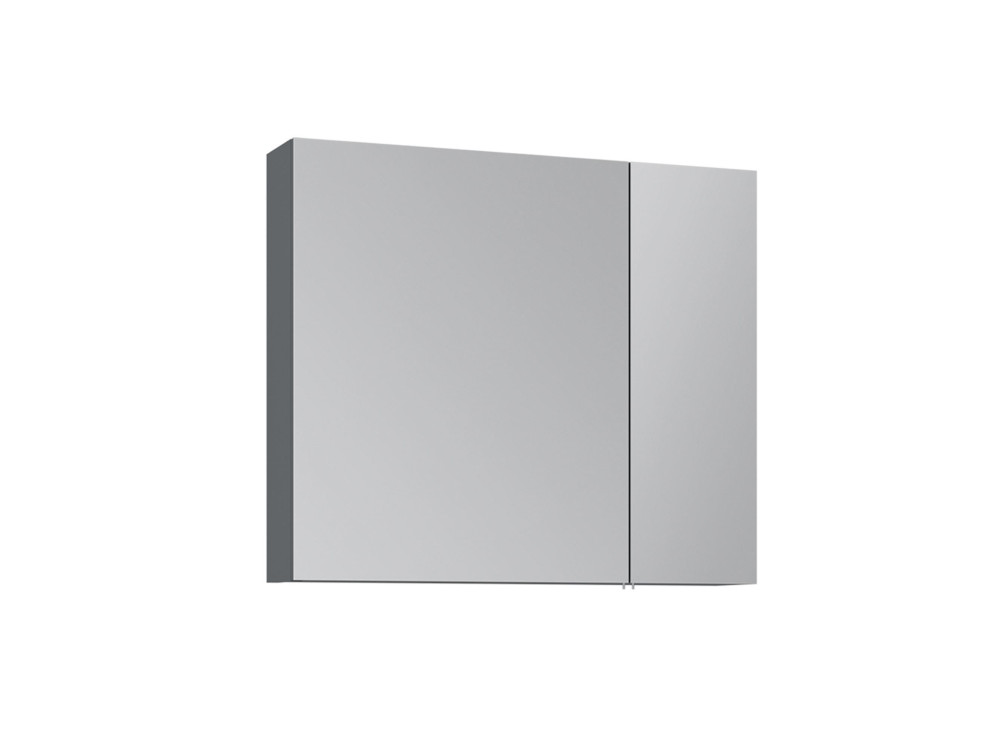 Meuble Salle de Bain avec Miroir "Nuvola 80 v2" - 75 x 16 x 66 cm - Anthracite