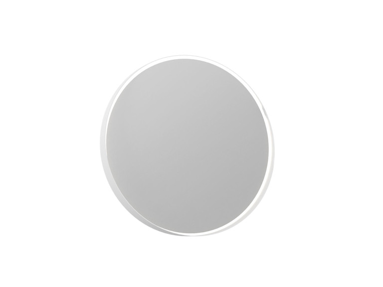 Miroir Décoratif en Bois "Moonlight 75 v2" - 75 x 7 x 75 cm - Matte White