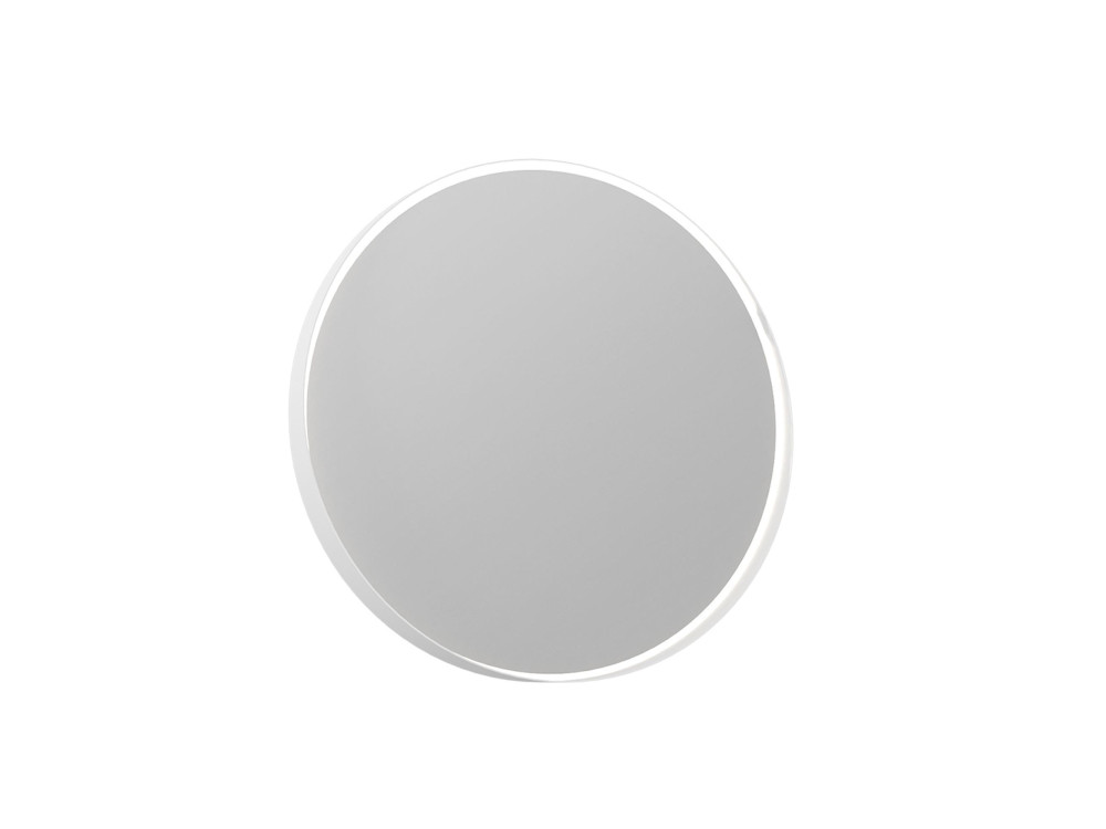Miroir Décoratif en Bois "Moonlight 75 v2" - 75 x 7 x 75 cm - Matte White