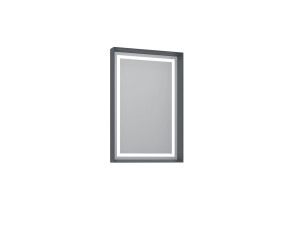 Miroir Décoratif en Bois "Craft 60 x 90 v2" - 60 x 10 x 90 cm - Matte Anthracite