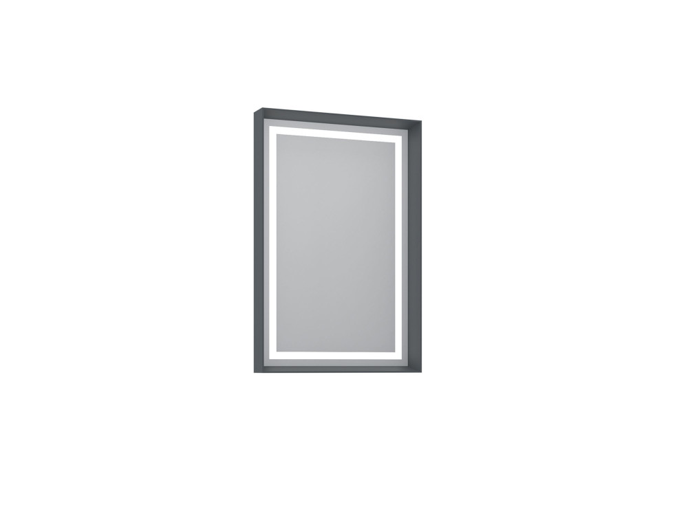 Miroir Décoratif en Bois "Craft 60 x 90 v2" - 60 x 10 x 90 cm - Matte Anthracite