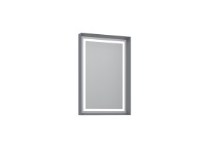 Miroir Décoratif en Bois "Craft 60 x 90 v2" - 60 x 10 x 90 cm - Matte Grey