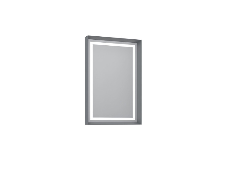 Miroir Décoratif en Bois "Craft 60 x 90 v2" - 60 x 10 x 90 cm - Matte Grey