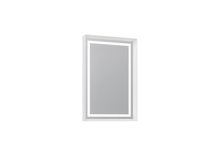 Miroir Décoratif en Bois "Craft 60 x 90 v2" - 60 x 10 x 90 cm - Matte White