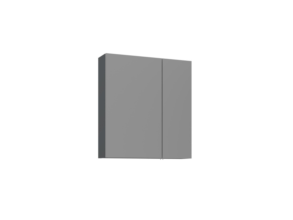 Meuble Salle de Bain avec Miroir "Bari 60" - 60 x 16 x 66 cm - Matte Anthracite