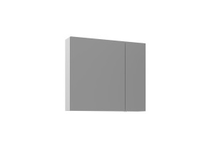 Meuble Salle de Bain avec Miroir "Bari 80" - 75 x 16 x 66 cm - Matte White