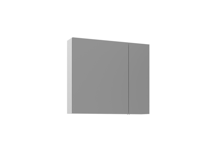 Meuble Salle de Bain avec Miroir "Bari 80" - 75 x 16 x 66 cm - Matte White