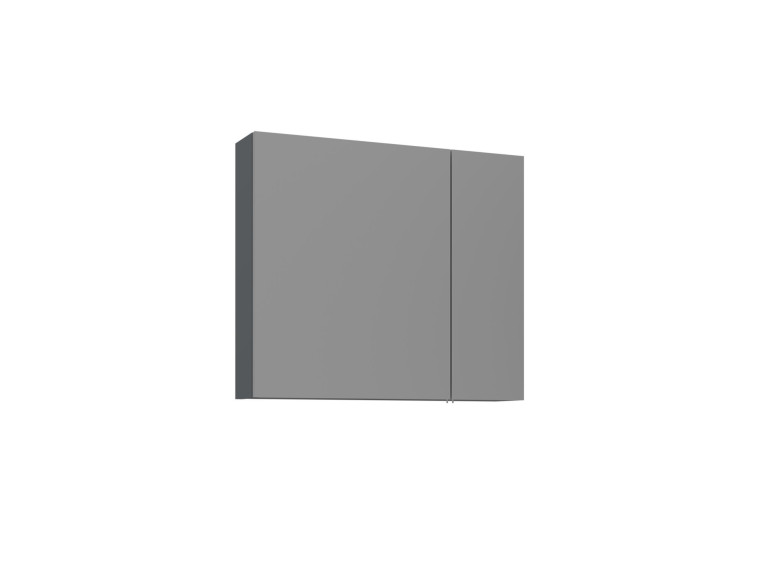 Meuble Salle de Bain avec Miroir "Bari 80" - 75 x 16 x 66 cm - Matte Anthracite