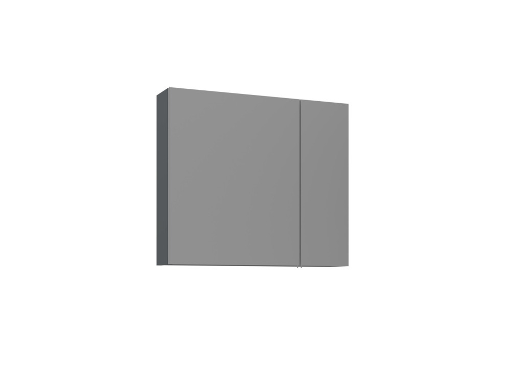 Meuble Salle de Bain avec Miroir "Bari 80" - 75 x 16 x 66 cm - Matte Anthracite
