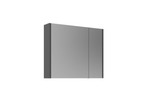 Meuble Salle de Bain avec Miroir "Arno 80" - 79 x 16 x 66 cm - Grey / Anthracite