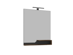 Miroir Décoratif en Bois "Galia 80" - 60 x 14 x 100 cm - Dark Walnut