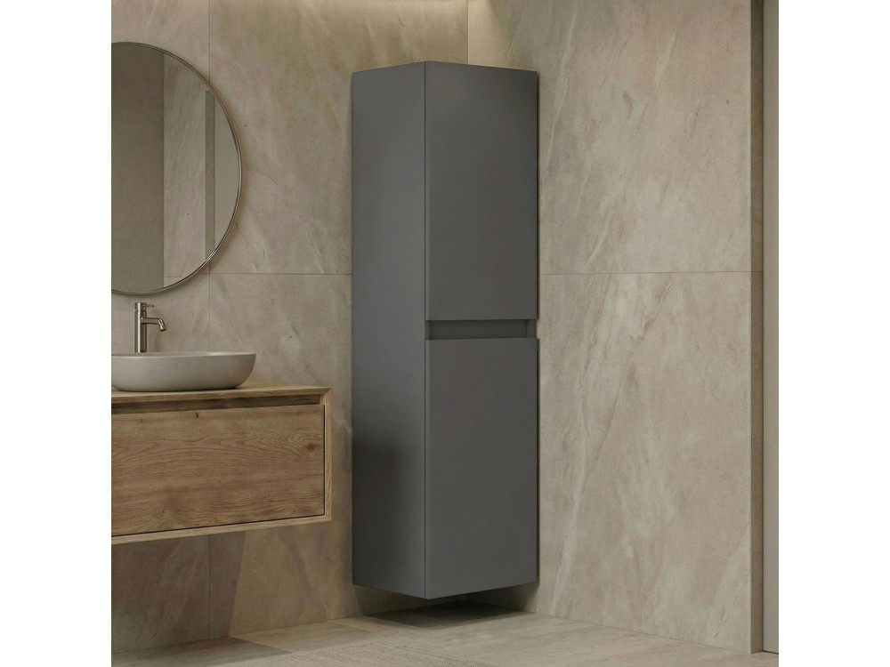 Armoire de Salle de Bain "Nest 40 v2" - 40 x 32 x 138 cm - Matte Grey