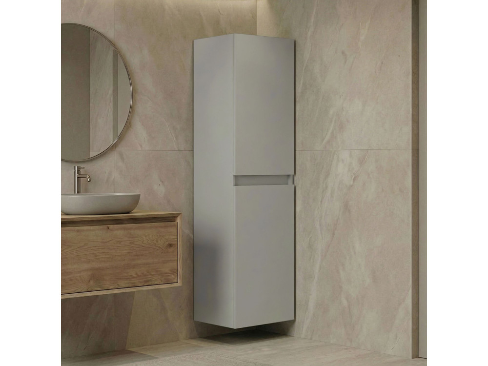 Armoire de Salle de Bain "Nest 40 v2" - 40 x 32 x 138 cm - Matte Cashmere