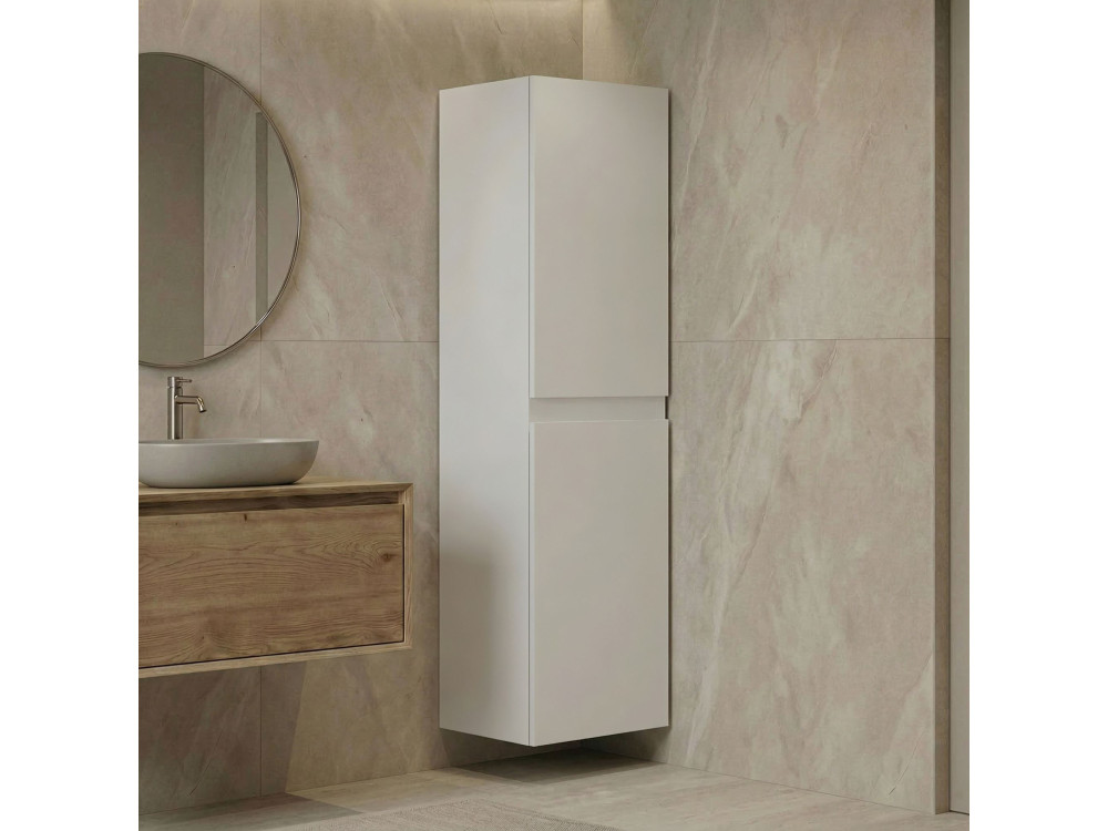 Armoire de Salle de Bain "Nest 40 v2" - 40 x 32 x 138 cm - Matte White