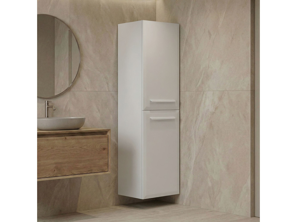 Armoire de Salle de Bain "Nuvola 40 v3" - 40 x 32 x 138 cm - White