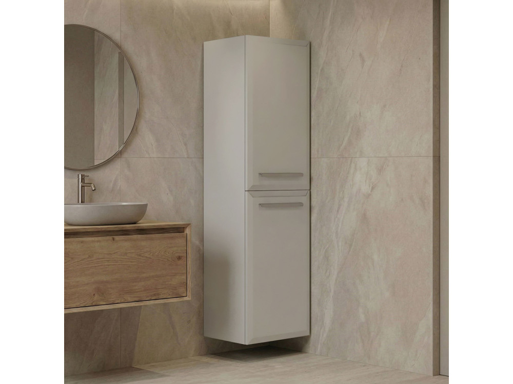 Armoire de Salle de Bain "Nuvola 40 v3" - 40 x 32 x 138 cm - Cashmere