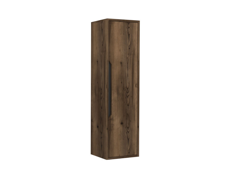 Armoire de Salle de Bain "Galia 40" - 40 x 30 x 138 cm - Dark Walnut