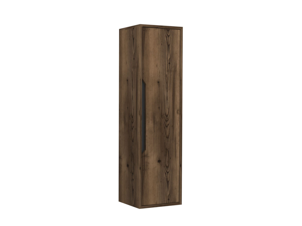 Armoire de Salle de Bain "Galia 40" - 40 x 30 x 138 cm - Dark Walnut