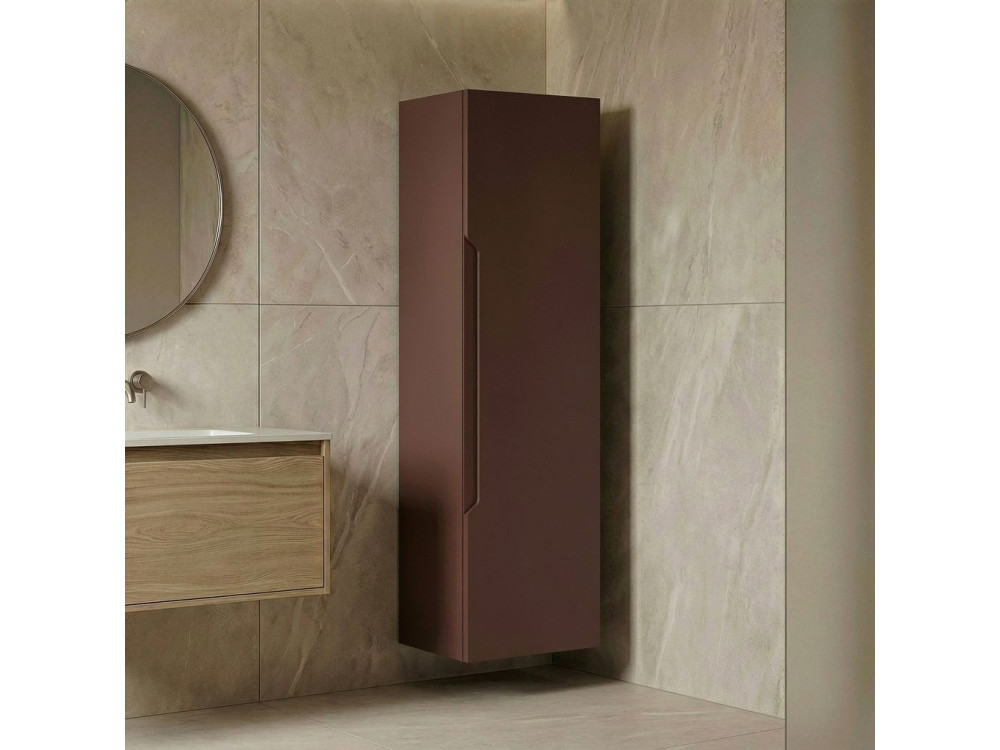 Armoire de Salle de Bain "Messina 40" - 40 x 32 x 138 cm - Matte Red