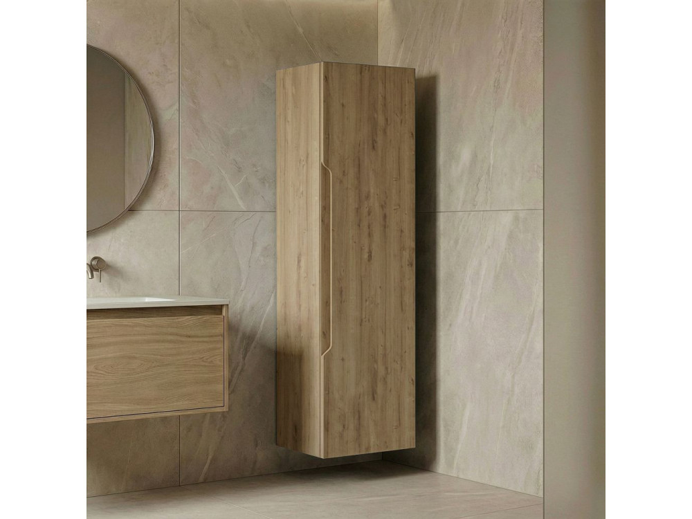 Armoire de Salle de Bain "Messina 40" - 40 x 32 x 138 cm - Oak