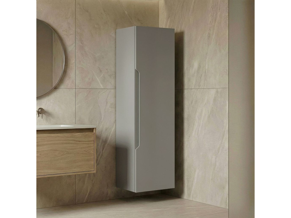 Armoire de Salle de Bain "Messina 40" - 40 x 32 x 138 cm - Matte Cashmere