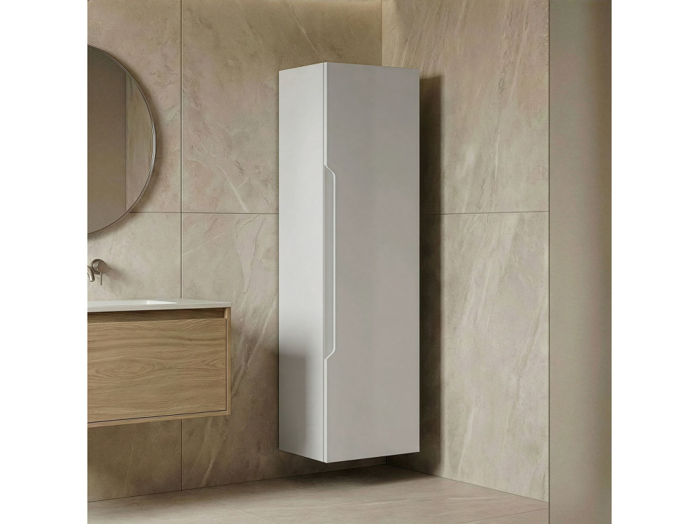 Armoire de Salle de Bain "Messina 40" - 40 x 32 x 138 cm - Matte White