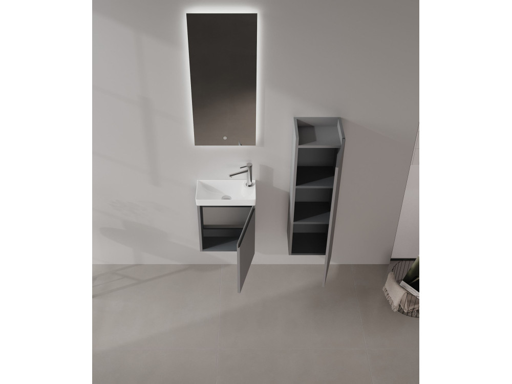 Armoire de Salle de Bain "Ferla 30" - 30 x 25 x 100 cm - Matte Grey