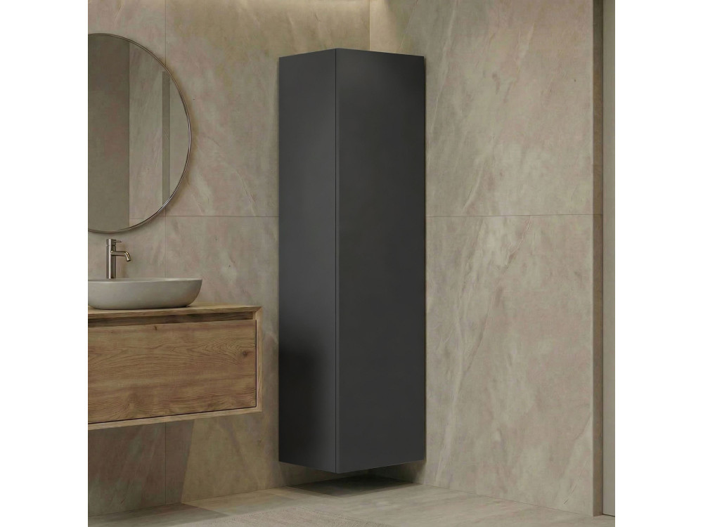 Armoire de Salle de Bain "Ferla 30" - 30 x 25 x 100 cm - Matte Anthracite