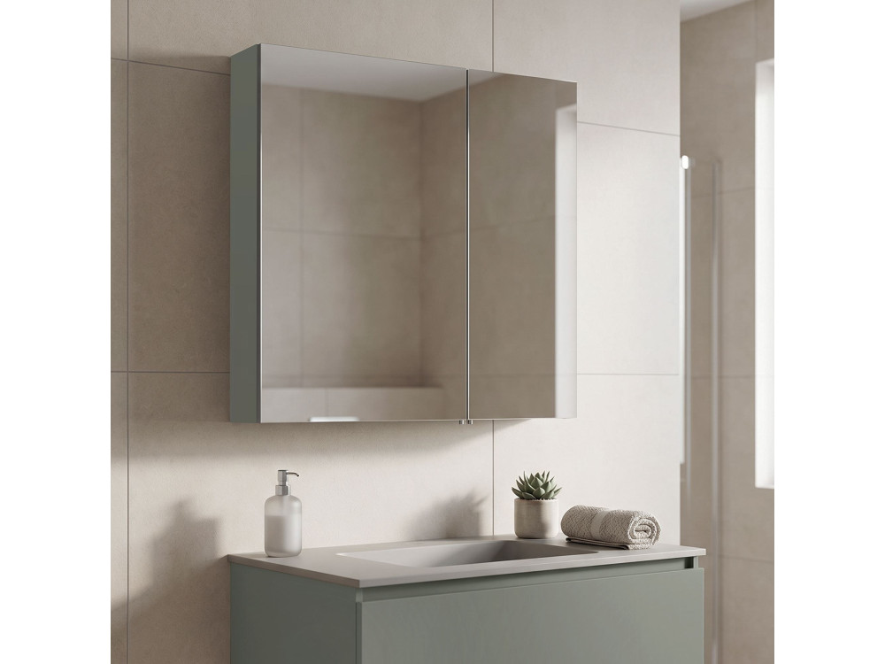 Armoire de Salle de Bain "Bari 60" - 60 x 16 x 66 cm - Matte Green