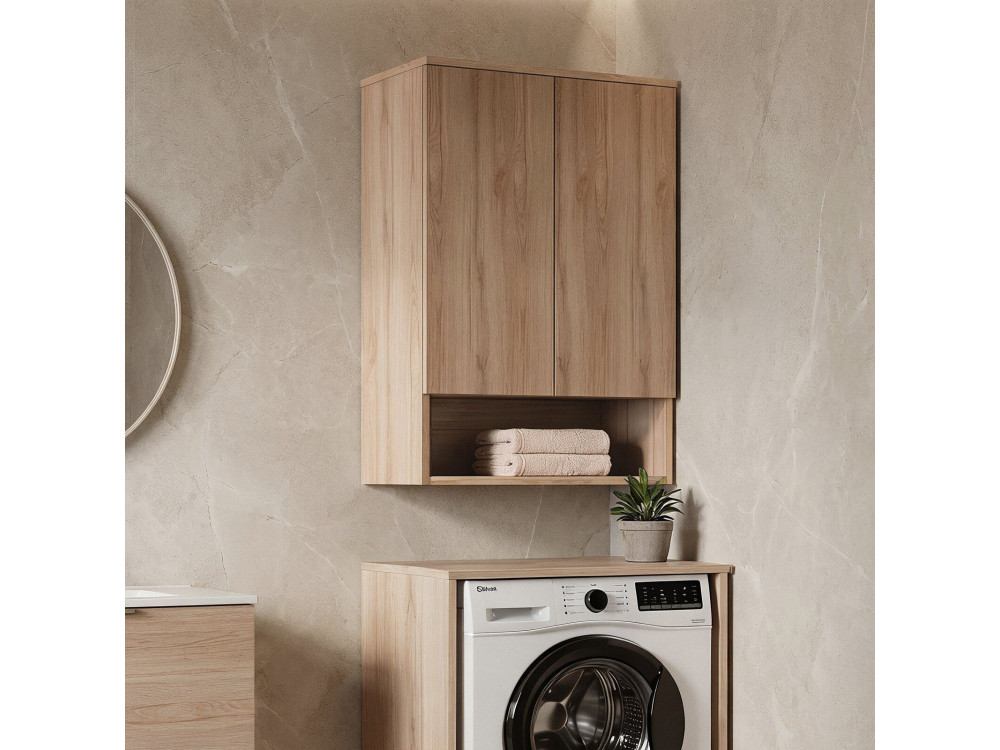 Armoire de Salle de Bain "Bosco Lume 70" - 70 x 36 x 100 cm - Oak