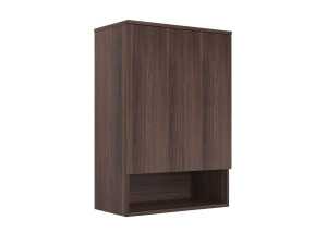 Armoire de Salle de Bain "Bosco Lume 70" - 70 x 36 x 100 cm - Dark Walnut