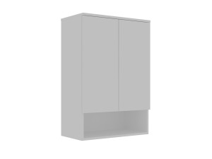 Armoire de Salle de Bain "Bosco Lume 70" - 70 x 36 x 100 cm - Matte White