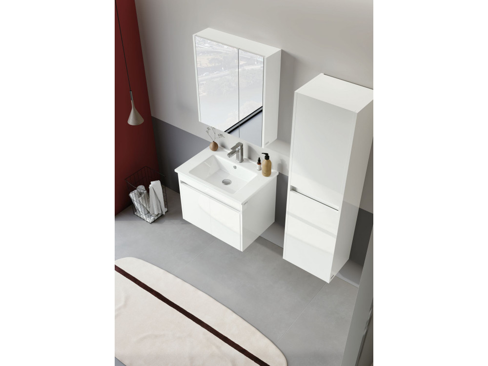 Armoire de Salle de Bain "Arno 40" - 40 x 27 x 138 cm - White