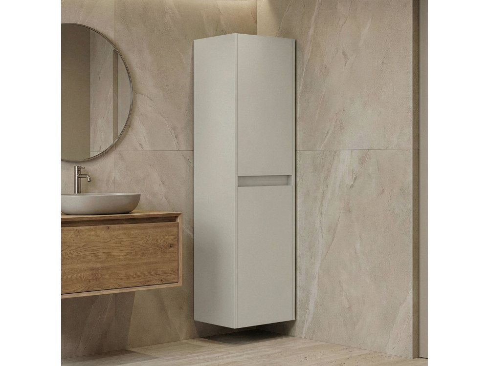 Armoire de Salle de Bain "Arno 40" - 40 x 27 x 138 cm - Cashmere