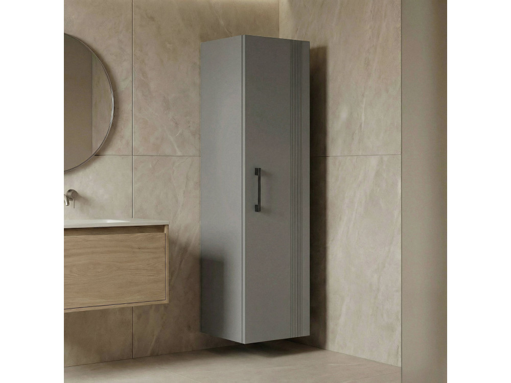 Armoire de Salle de Bain "Bari 40" - 40 x 32 x 138 cm - Matte Cashmere
