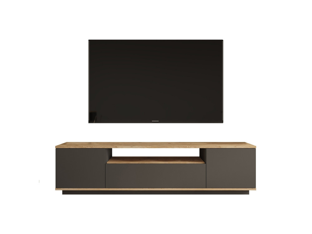 Meuble TV en bois "FR7" - 180 x 44 x 44 cm - Pin atlantiqueAnthracite