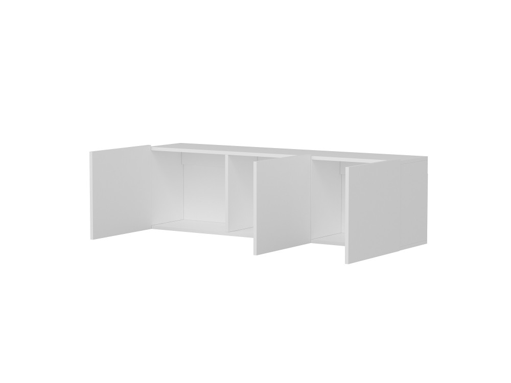 Meuble TV en bois "White" - 150 x 31 x 44 cm - Blanc