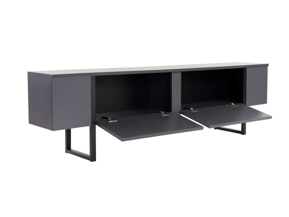Meuble TV en bois "Serenity" 180 x 30 x 50 cm - Anthracite