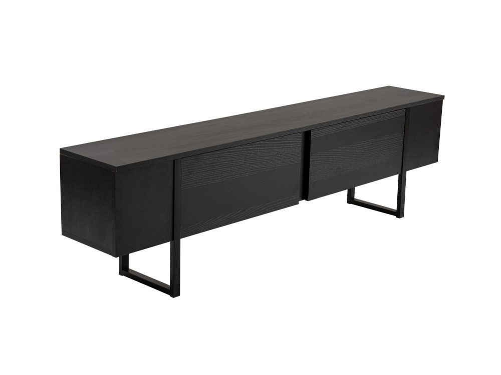 Meuble TV en bois "Serenity" - 180 x 29 x 50 cm - Noir