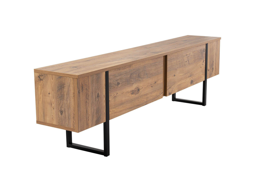 Meuble TV en bois "Serenity" 180 x 30 x 50 cm - Pin atlantique