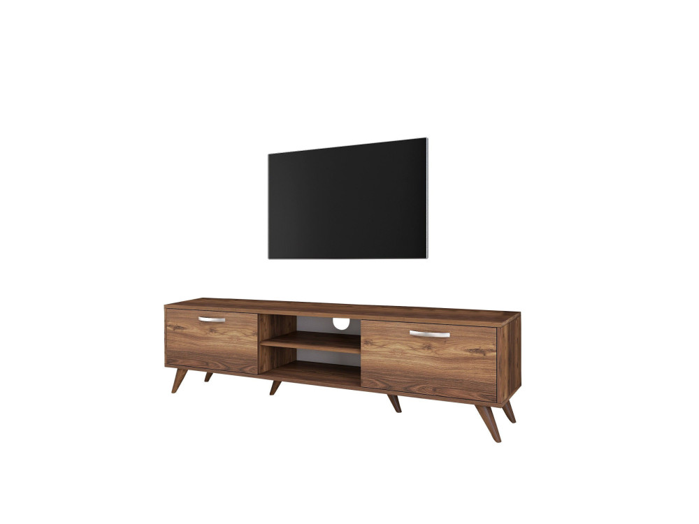 Meuble TV en bois "Atik" - 180 x 35 x 48 cm - Marron