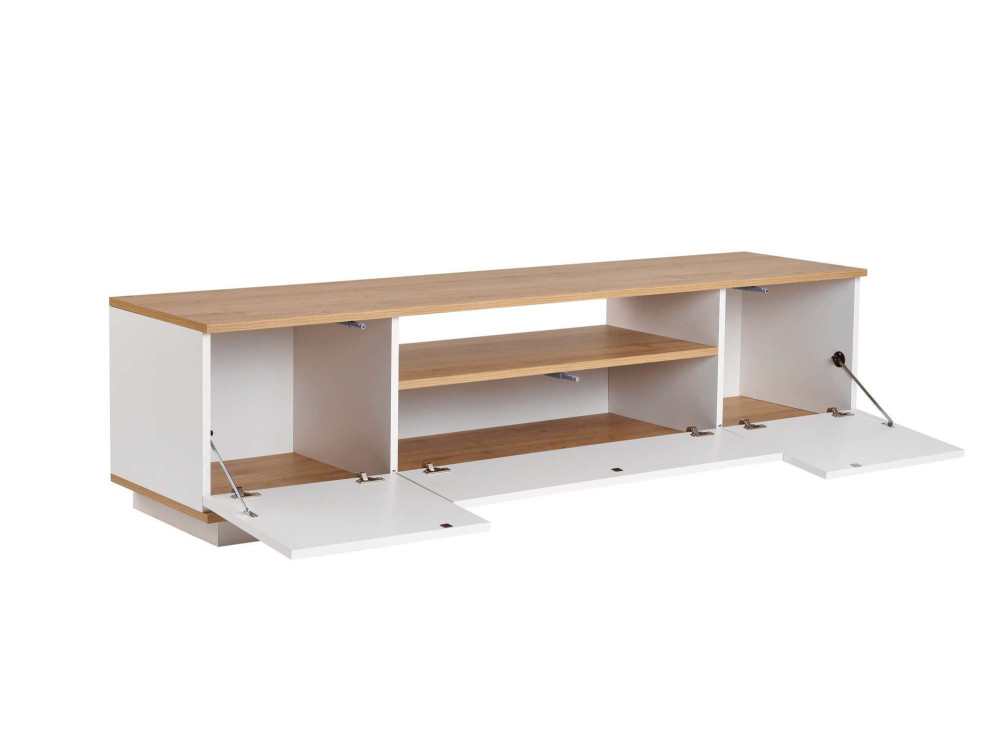 Meuble TV en bois "Veramont" - 180 x 44 x 44 cm - Marron clair