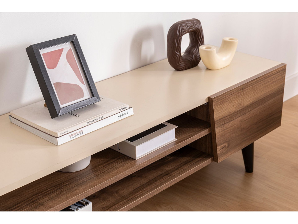 Meuble TV en bois "Clark" - 180 x 37 x 45 cm - Marron